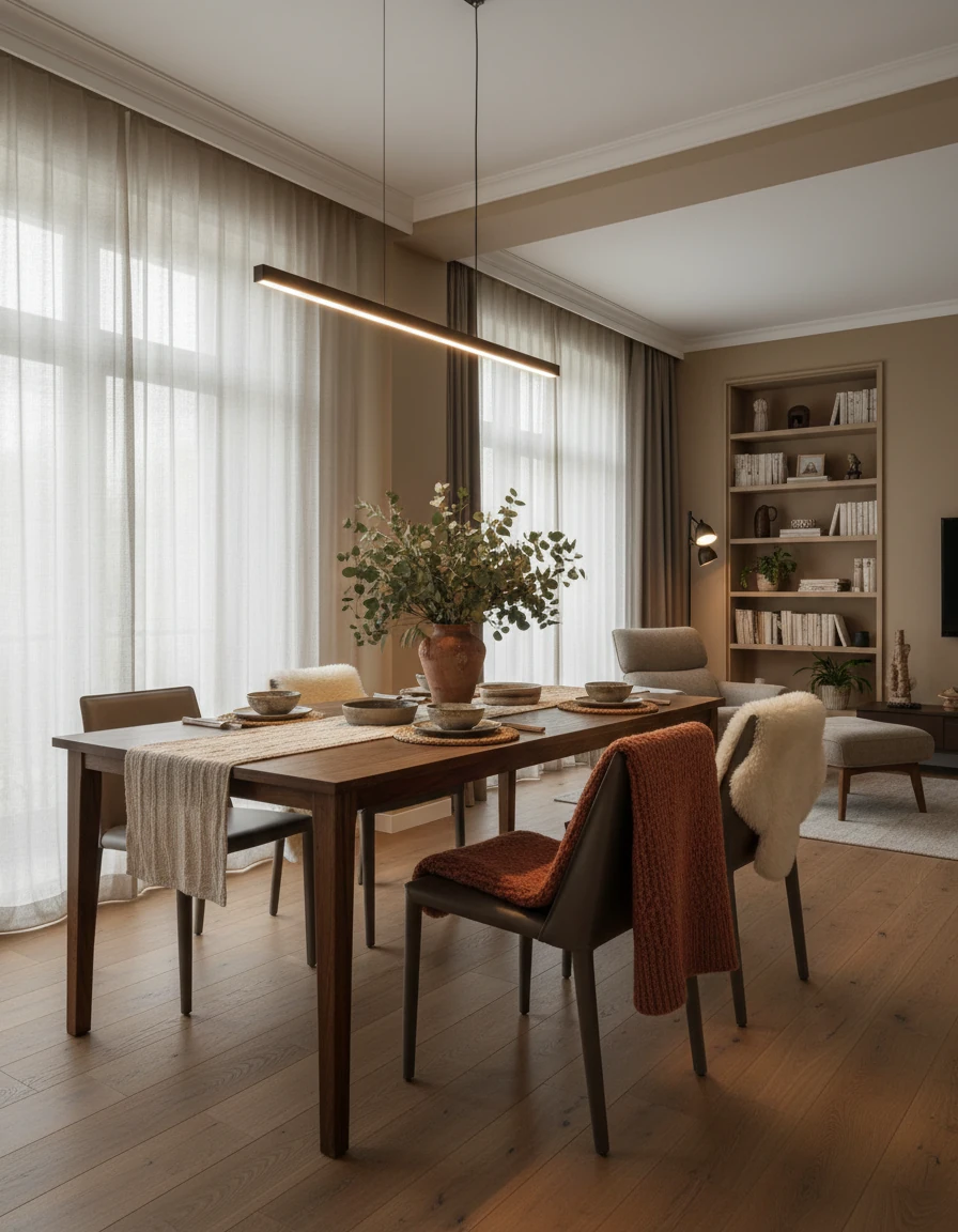 Escena de estilo de vida con montaje empotrado de porcelana