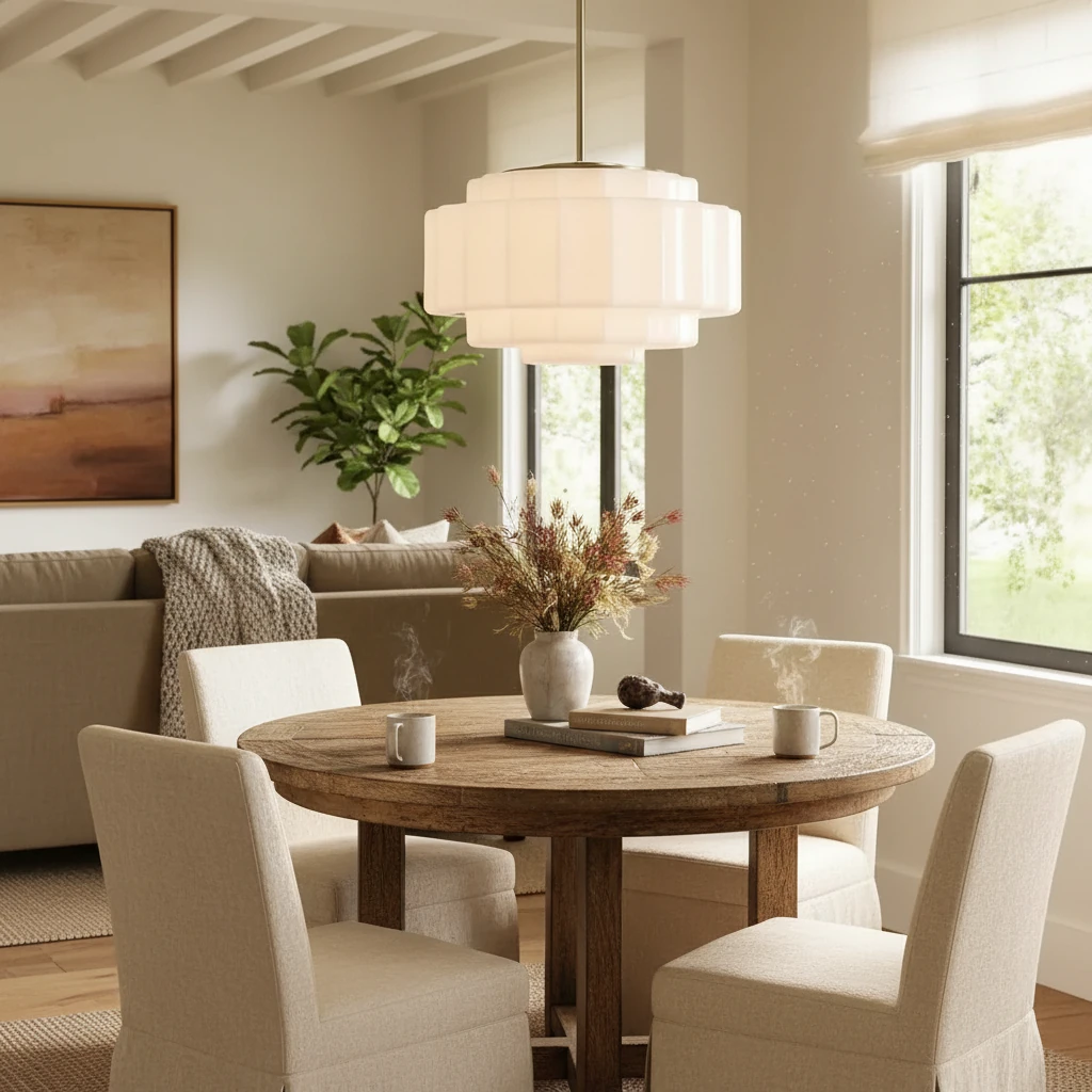 Porcelain flush mount lifestyle scene