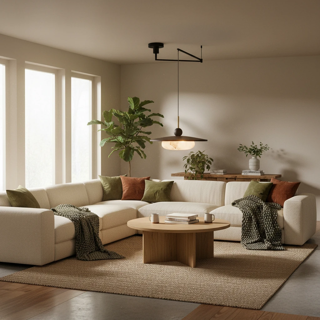 Porseleinen plafondlamp, lifestyle scène