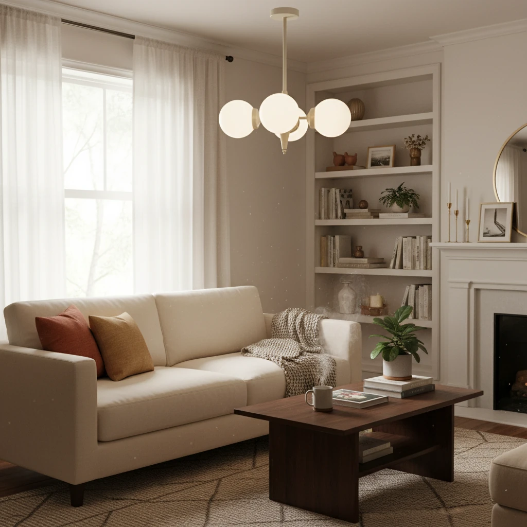 Porcelain flush mount lifestyle scene