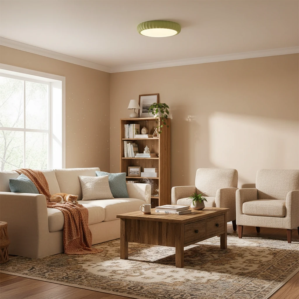 Porcelain flush mount lifestyle scene