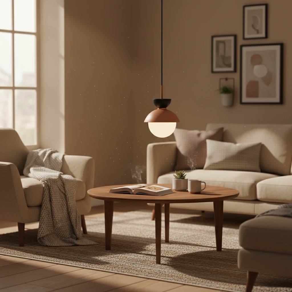 Escena de estilo de vida con montaje empotrado de porcelana