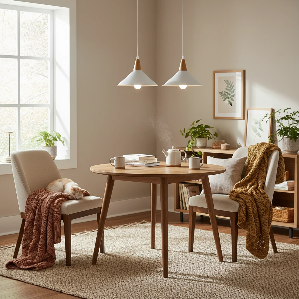 Escena de estilo de vida con montaje empotrado de porcelana