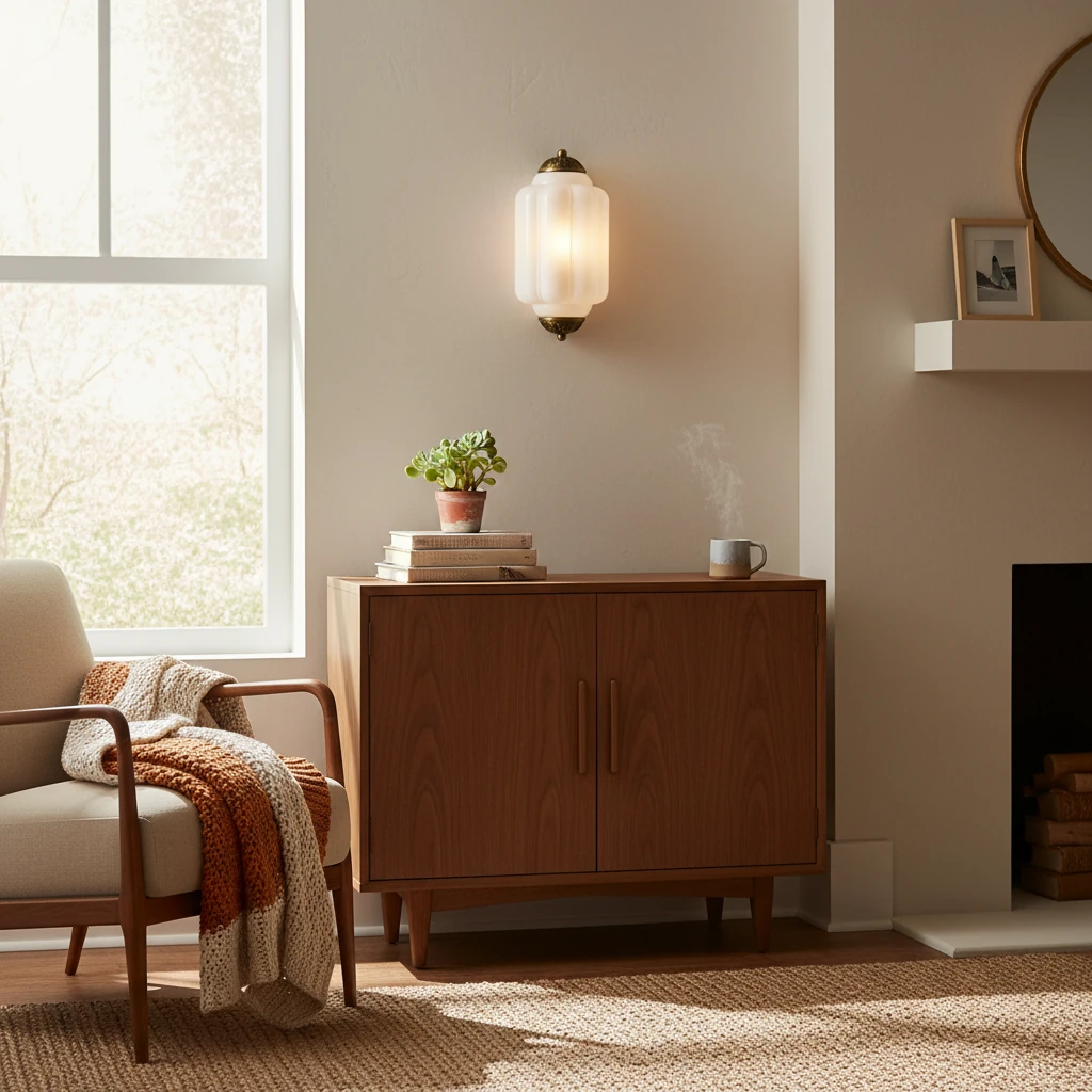 Porseleinen plafondlamp, lifestyle scène