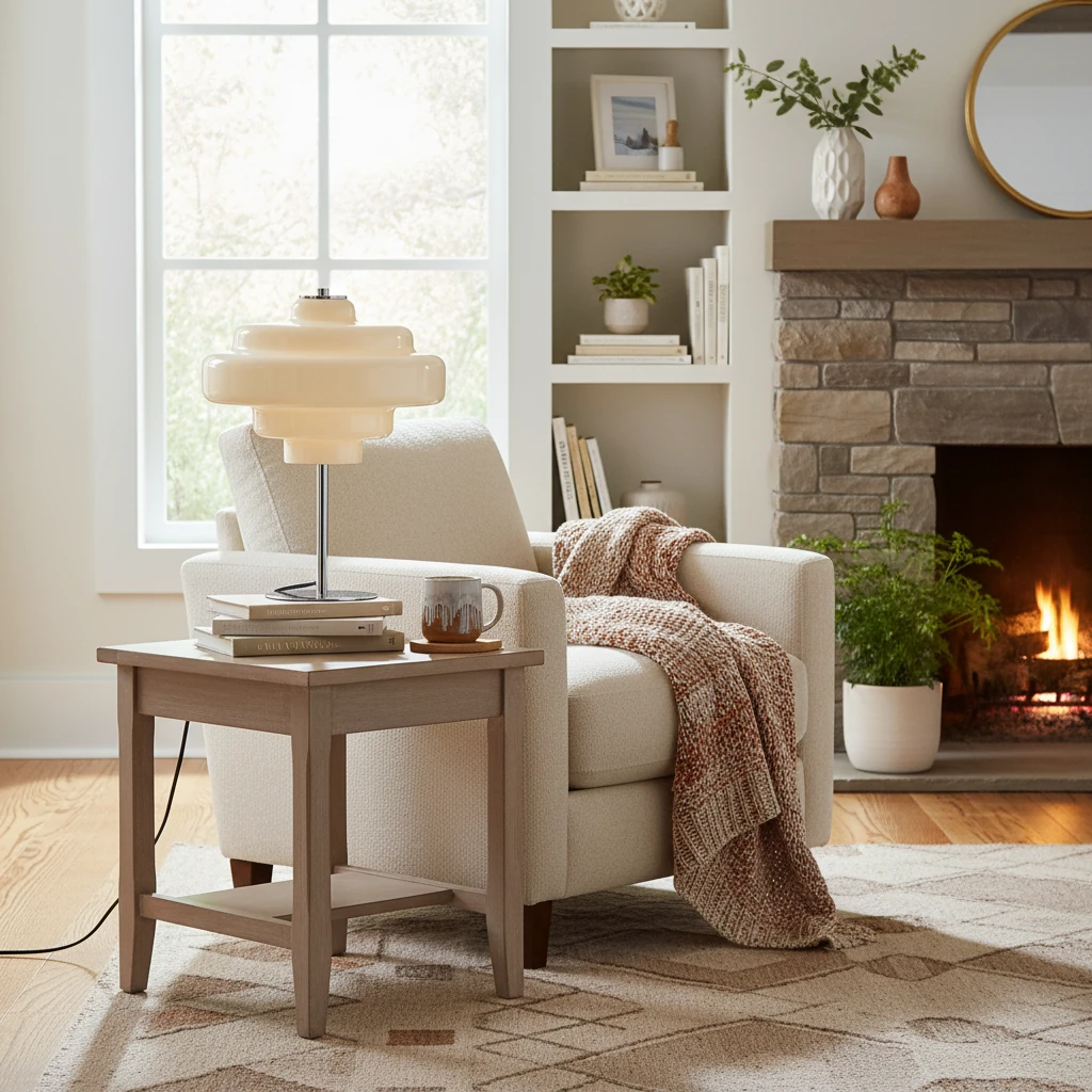 Escena de estilo de vida con montaje empotrado de porcelana