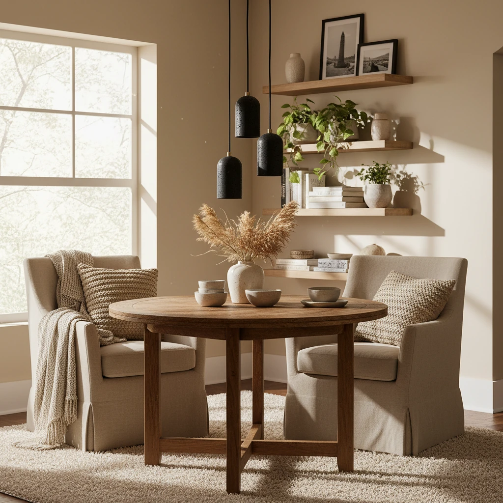 Porseleinen plafondlamp, lifestyle scène