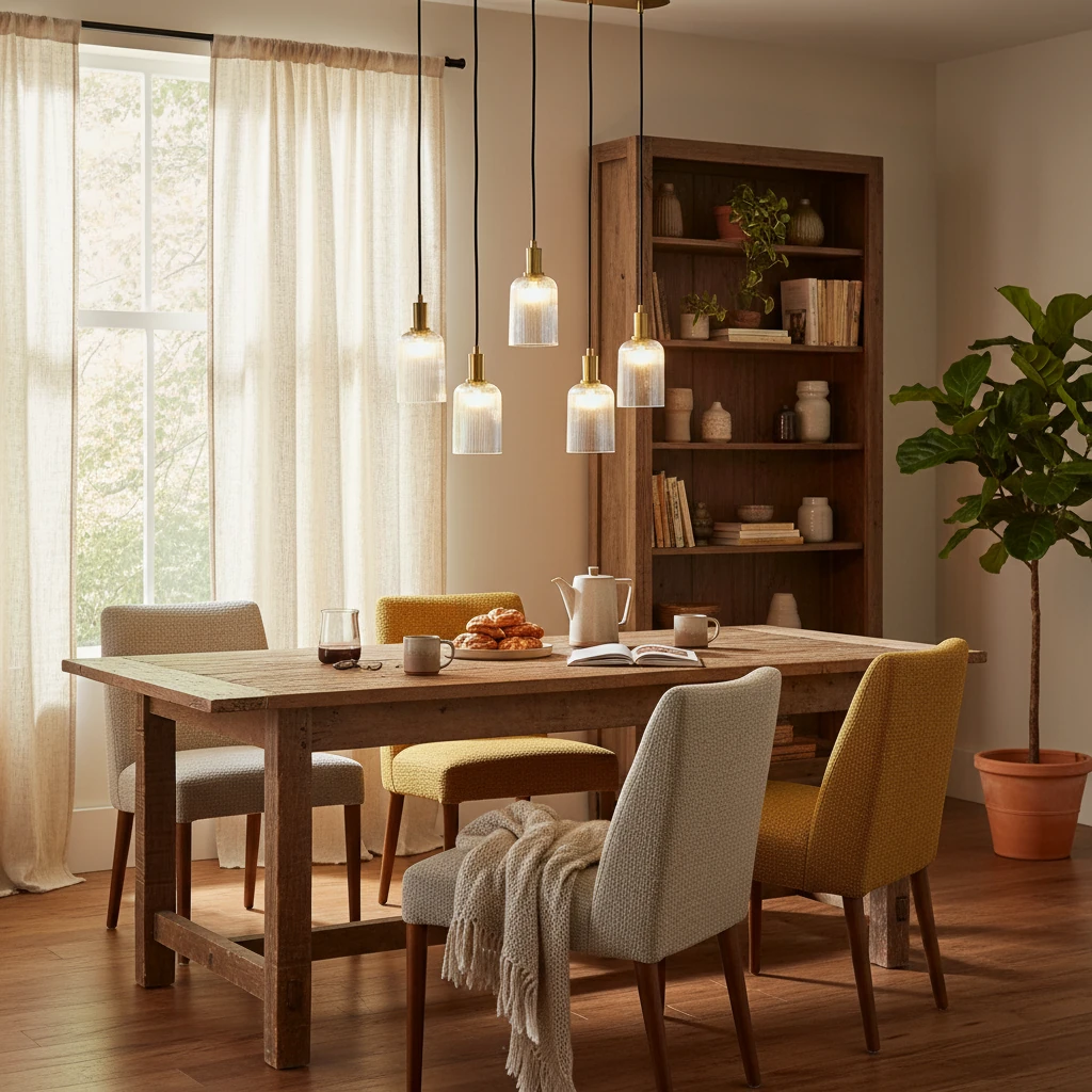 Porseleinen plafondlamp, lifestyle scène
