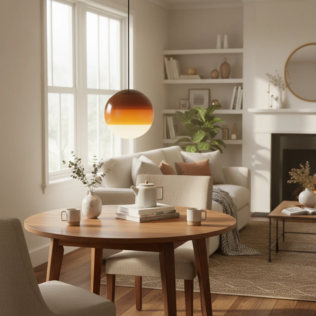 Escena de estilo de vida con montaje empotrado de porcelana