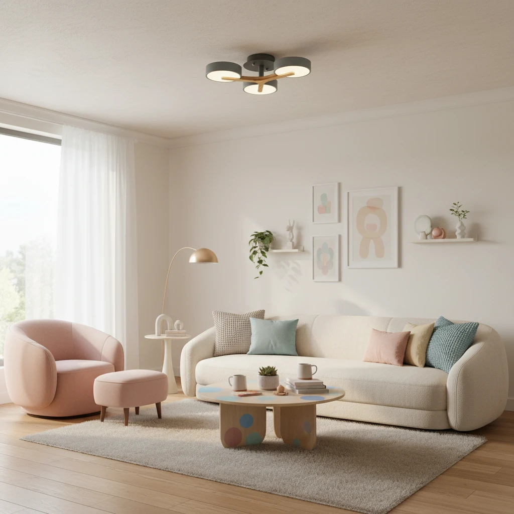 Porcelain flush mount lifestyle scene