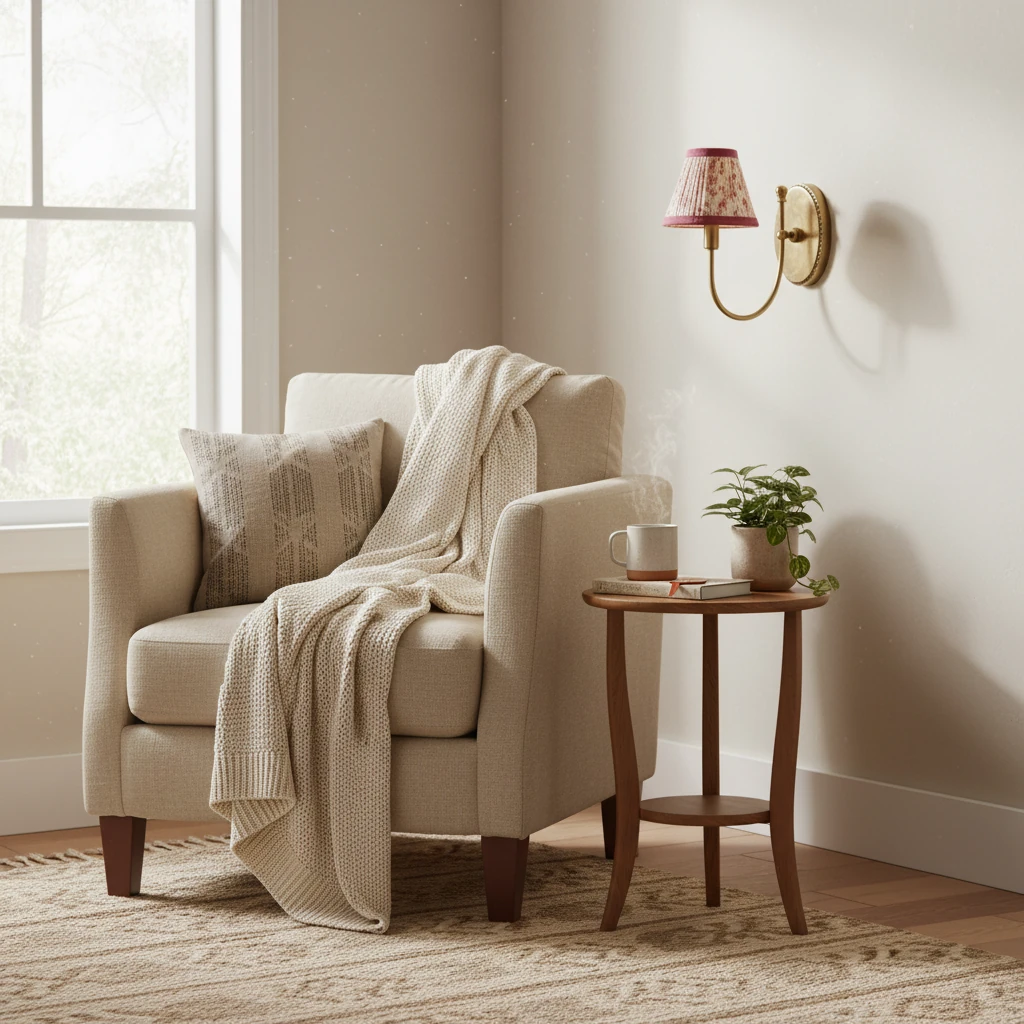 Porcelain flush mount lifestyle scene