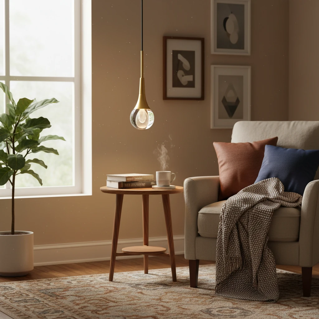 Porcelain flush mount lifestyle scene