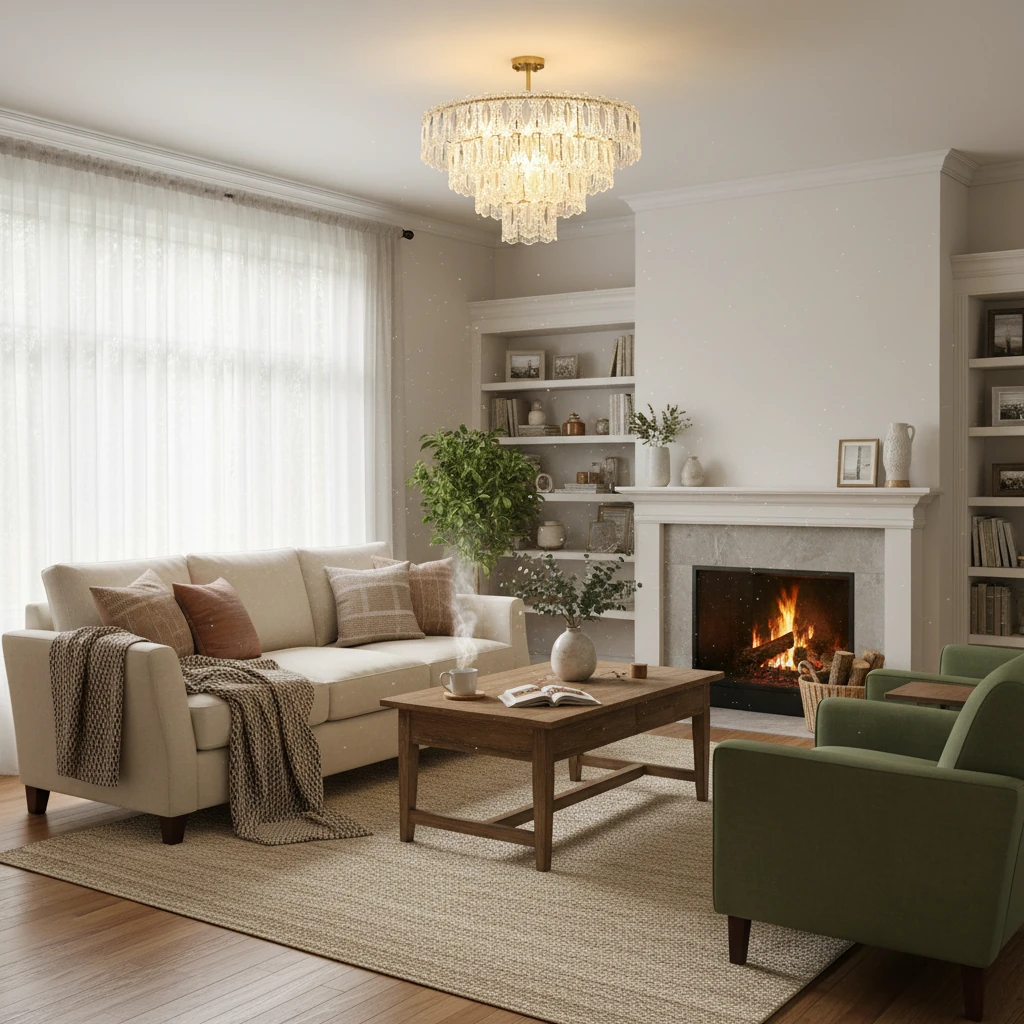 Porcelain flush mount lifestyle scene
