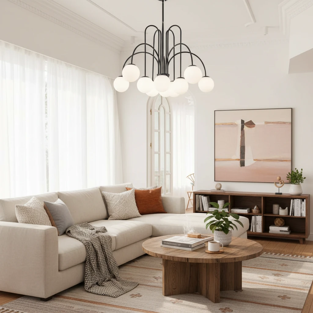 Porcelain flush mount lifestyle scene