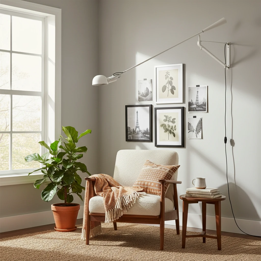 Escena de estilo de vida con montaje empotrado de porcelana