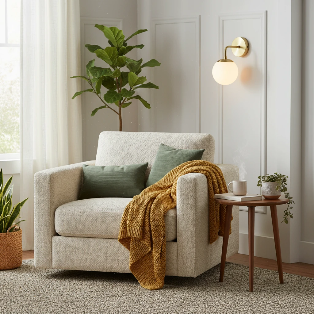 Porcelain flush mount lifestyle scene