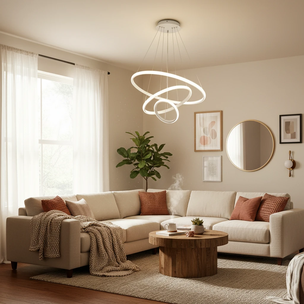 Porcelain flush mount lifestyle scene