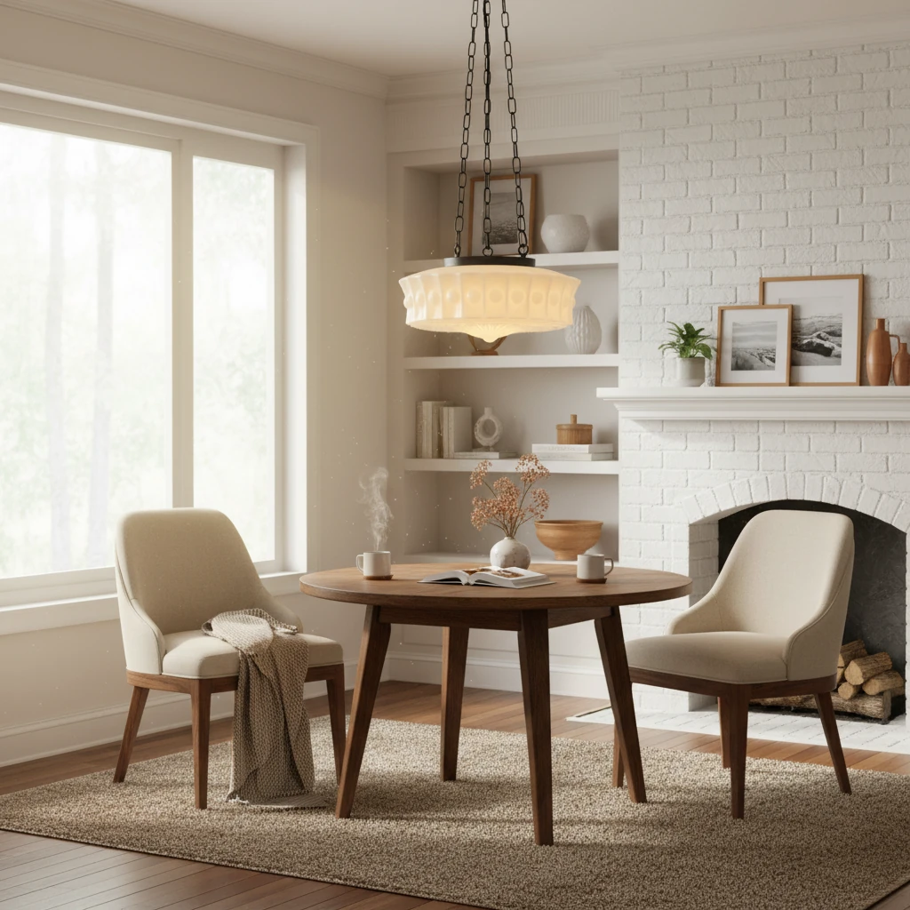 Escena de estilo de vida con montaje empotrado de porcelana
