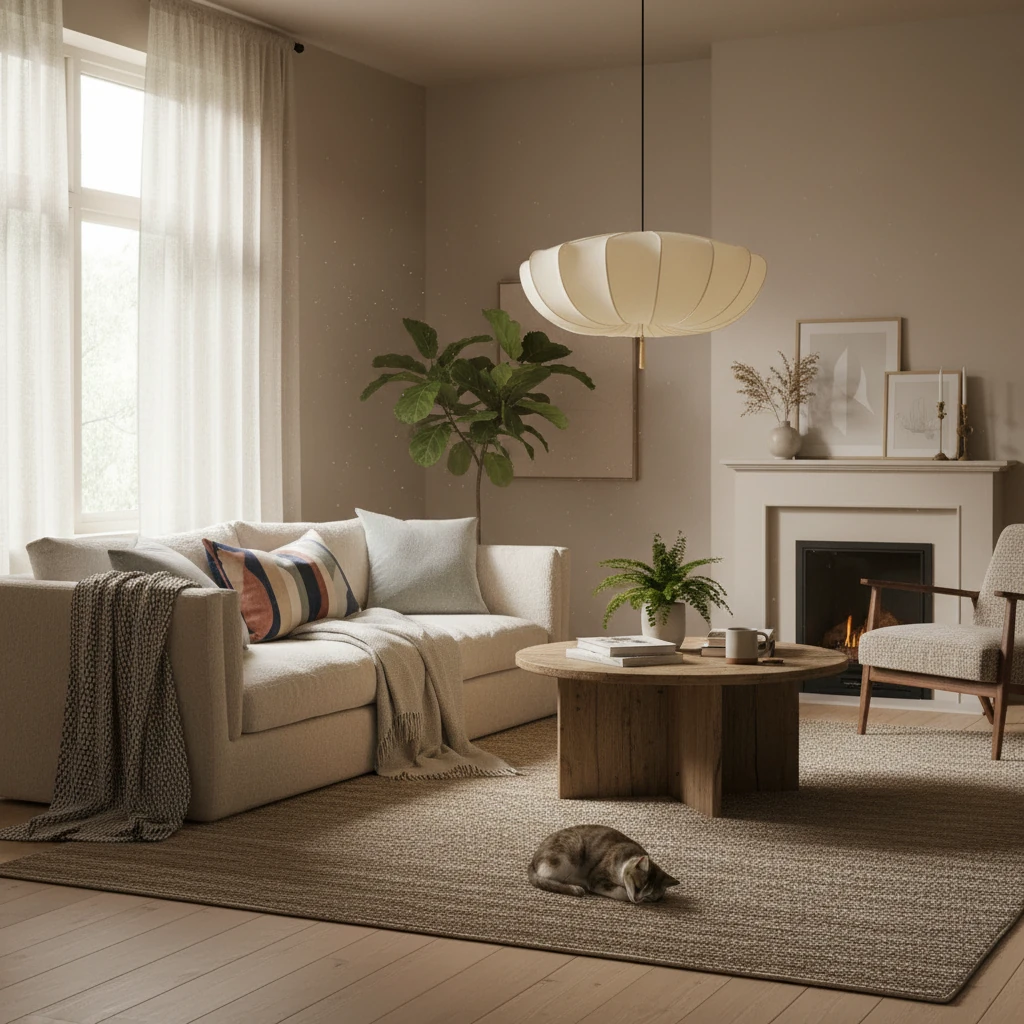 Porcelain flush mount lifestyle scene