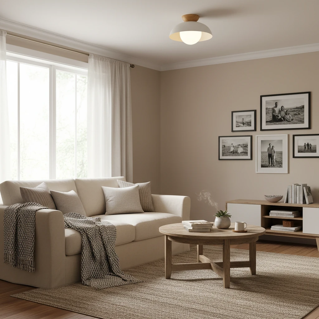 Porcelain flush mount lifestyle scene