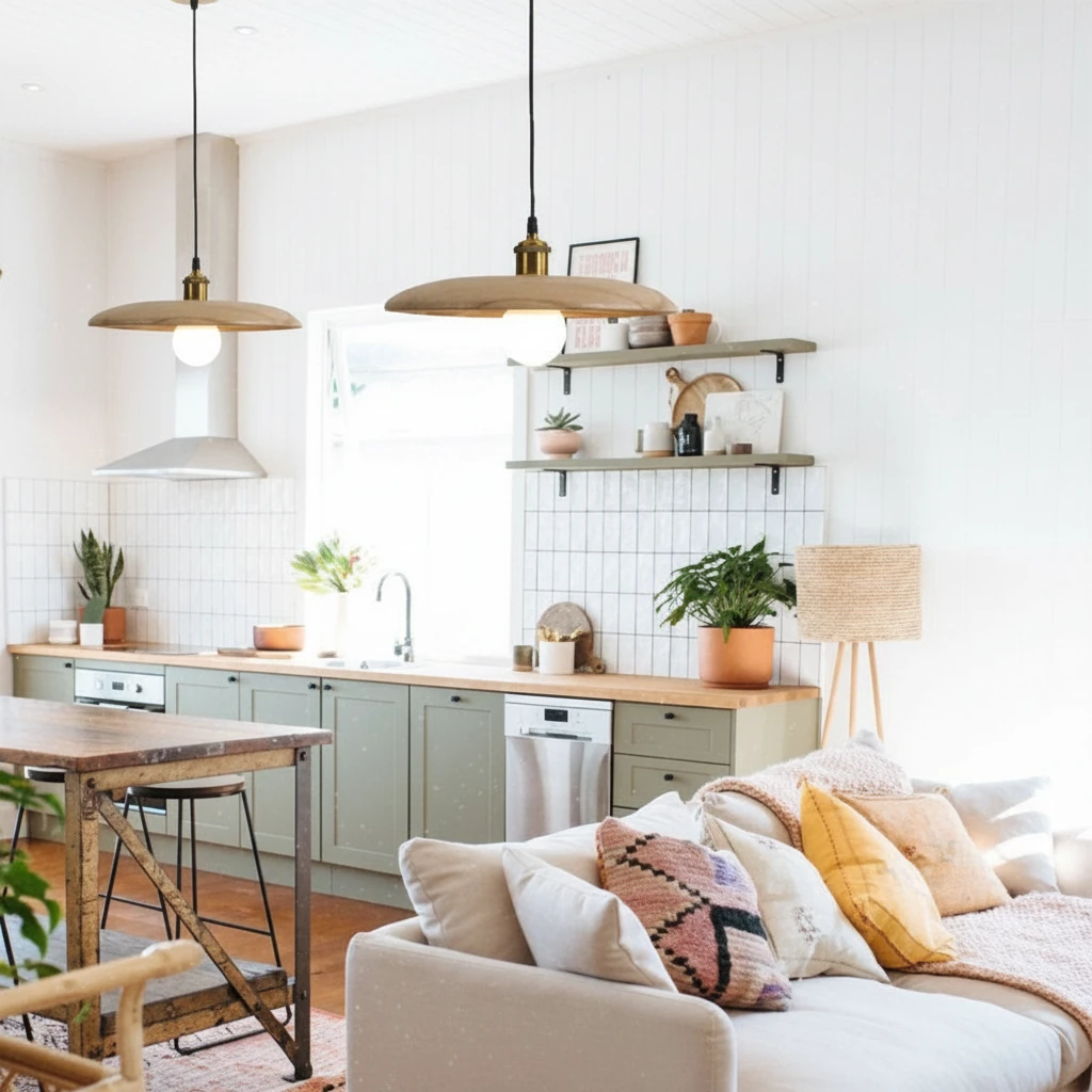 Porcelain flush mount lifestyle scene