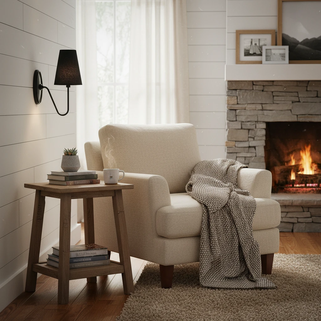 Porcelain flush mount lifestyle scene