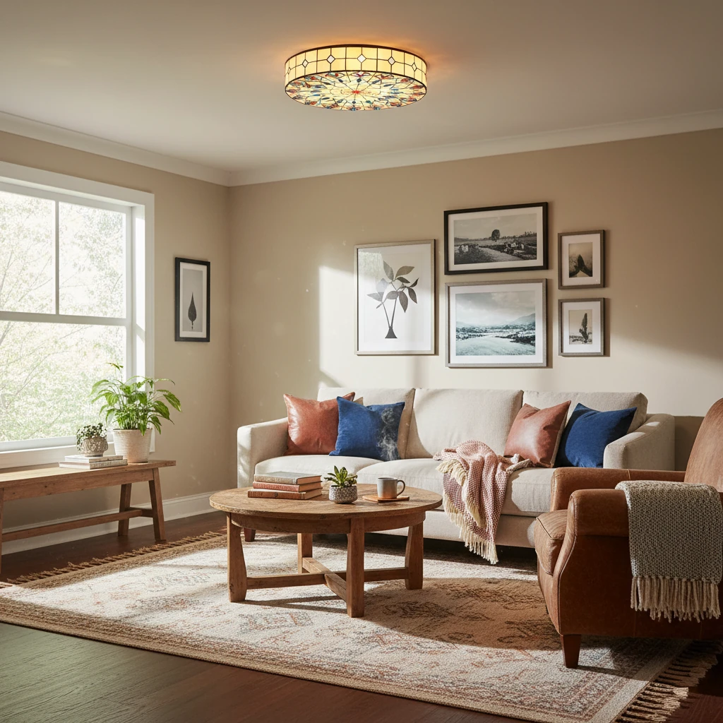 Porcelain flush mount lifestyle scene