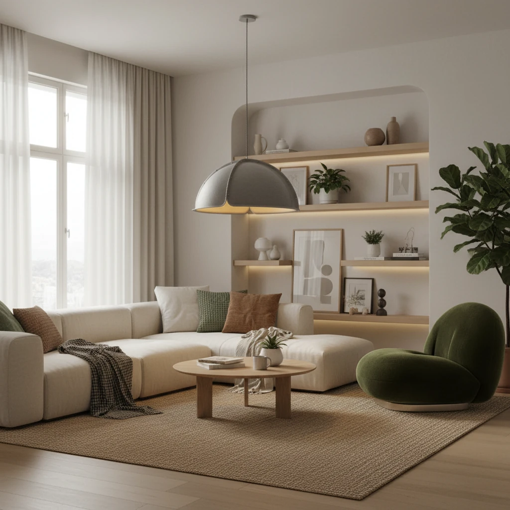 Porcelain flush mount lifestyle scene