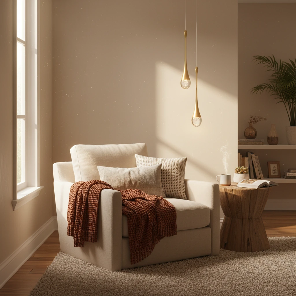 Porcelain flush mount lifestyle scene