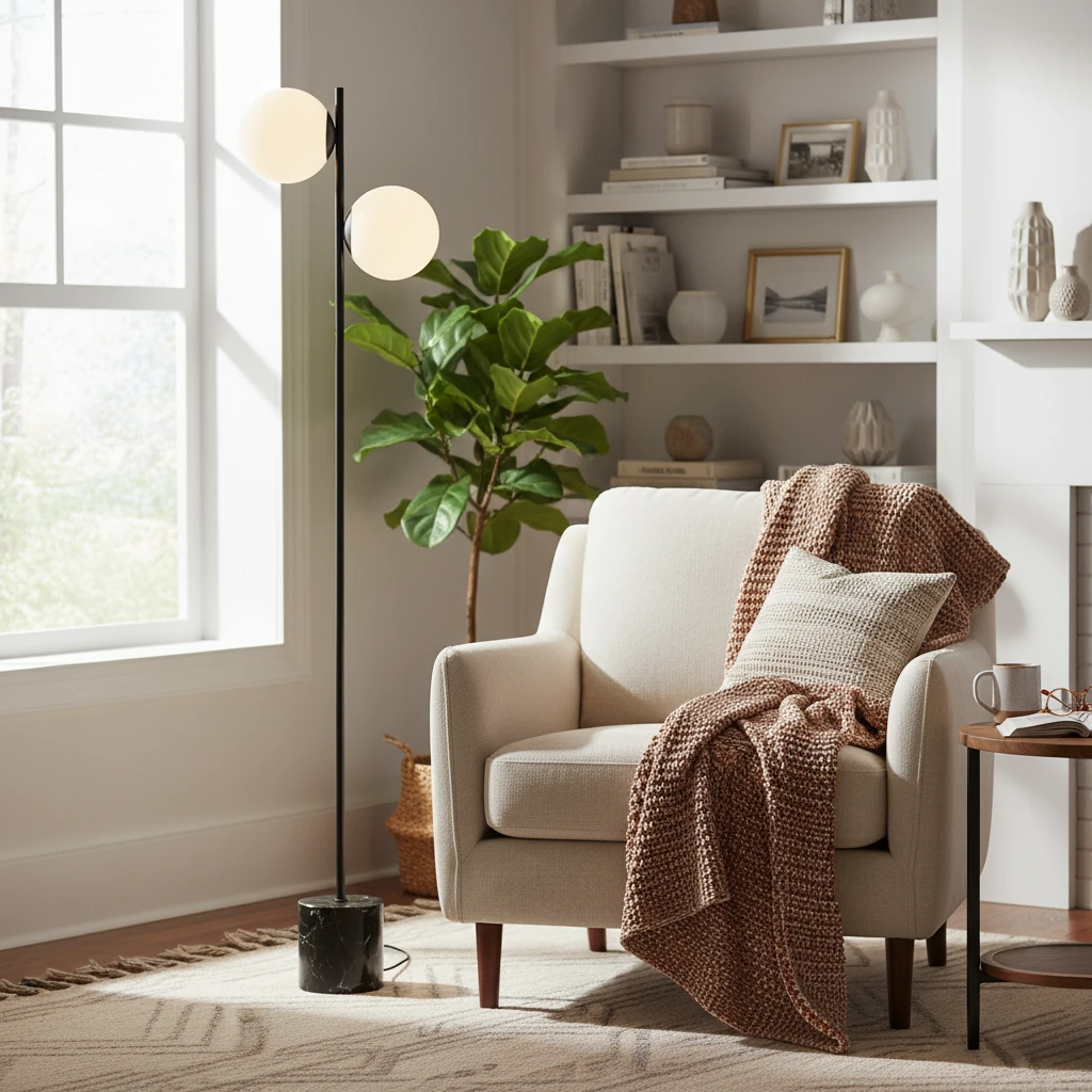 Porcelain flush mount lifestyle scene