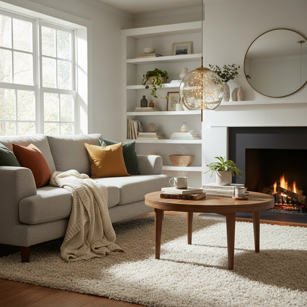 Porcelain flush mount lifestyle scene