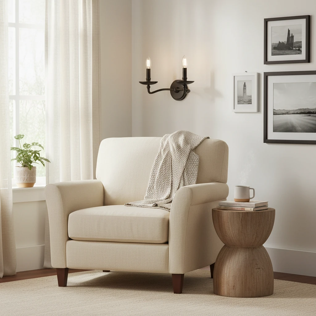 Porcelain flush mount lifestyle scene