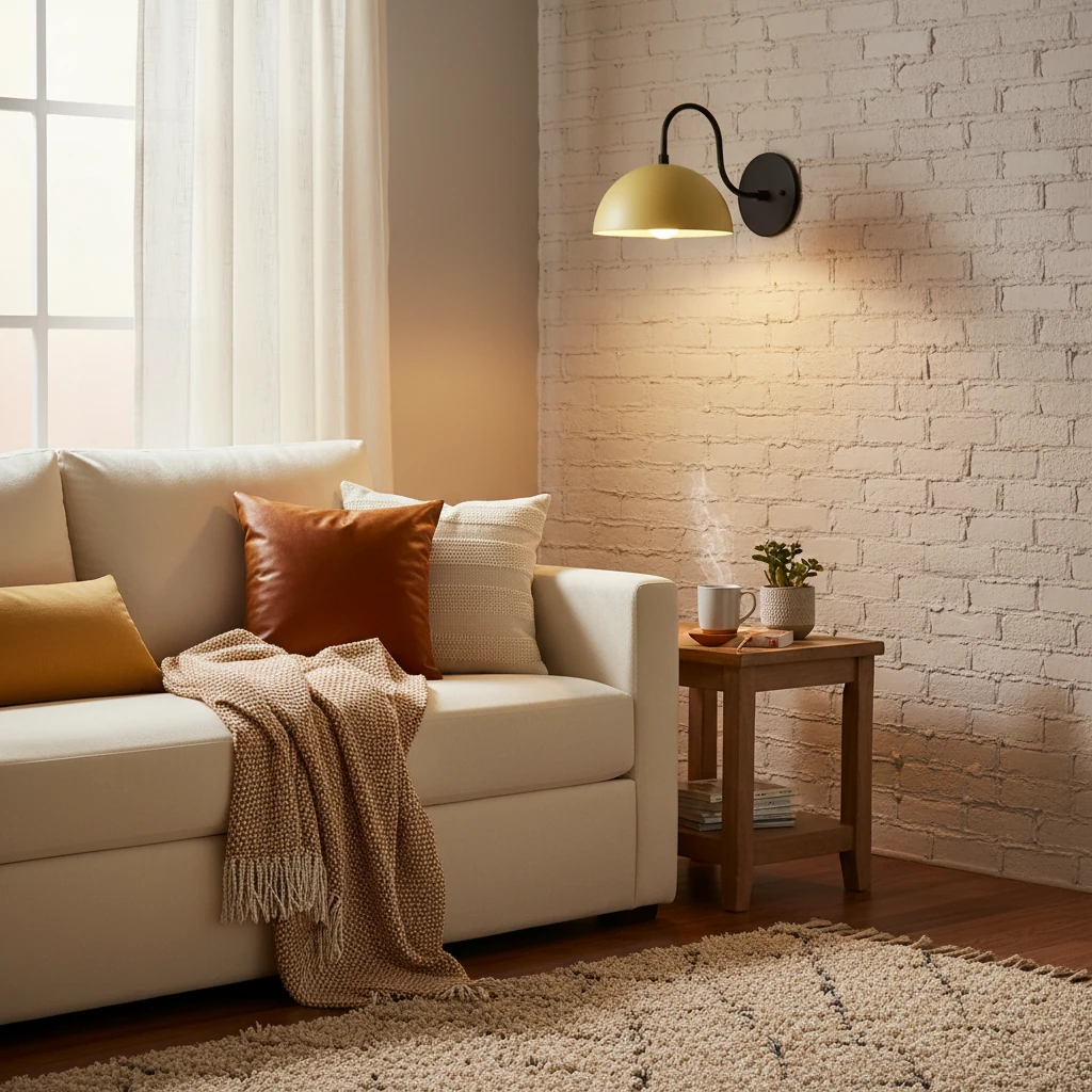 Porcelain flush mount lifestyle scene