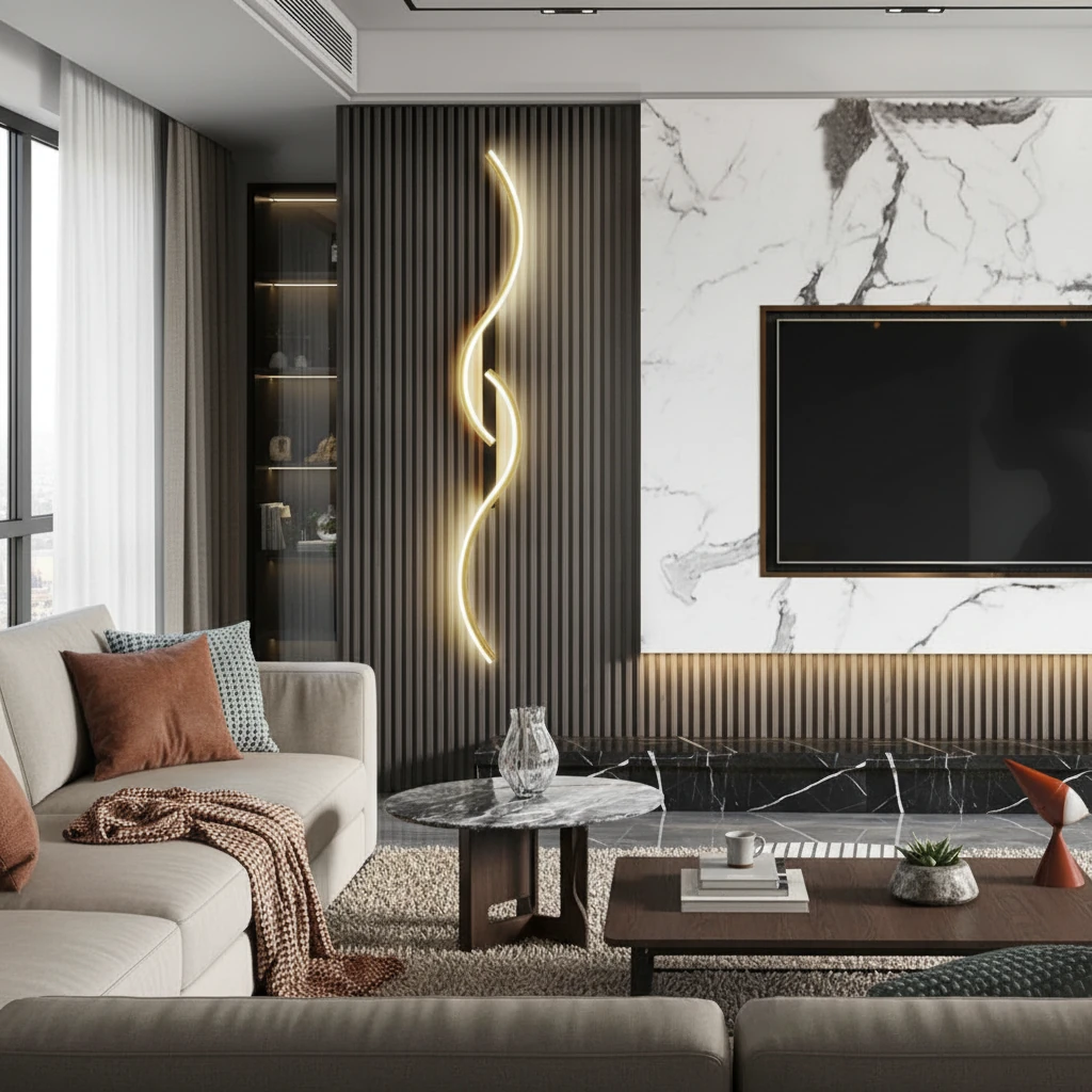 Scène de style de vie avec montage encastré en porcelaine