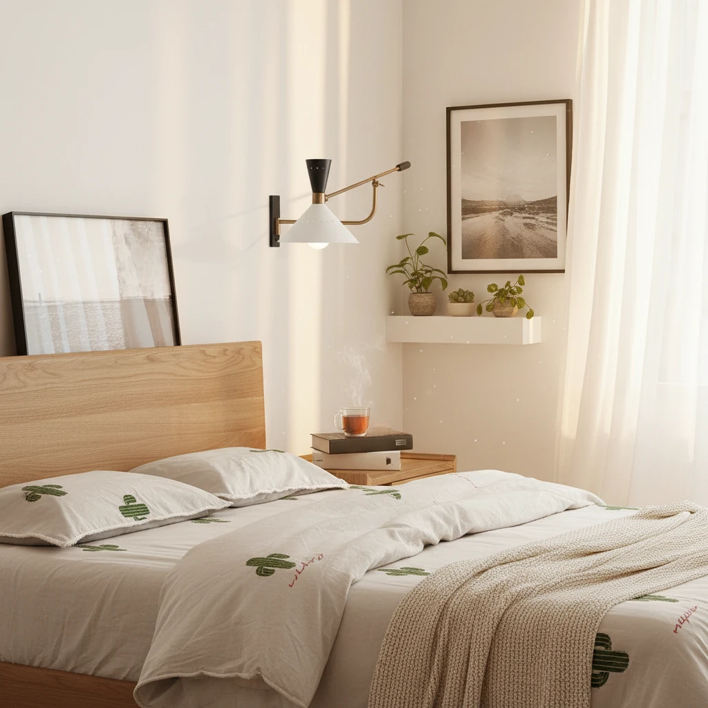 Porseleinen plafondlamp, lifestyle scène