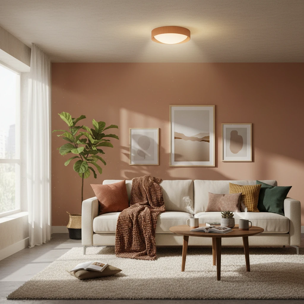 Porcelain flush mount lifestyle scene
