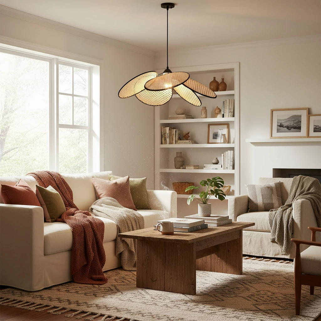 Porcelain flush mount lifestyle scene