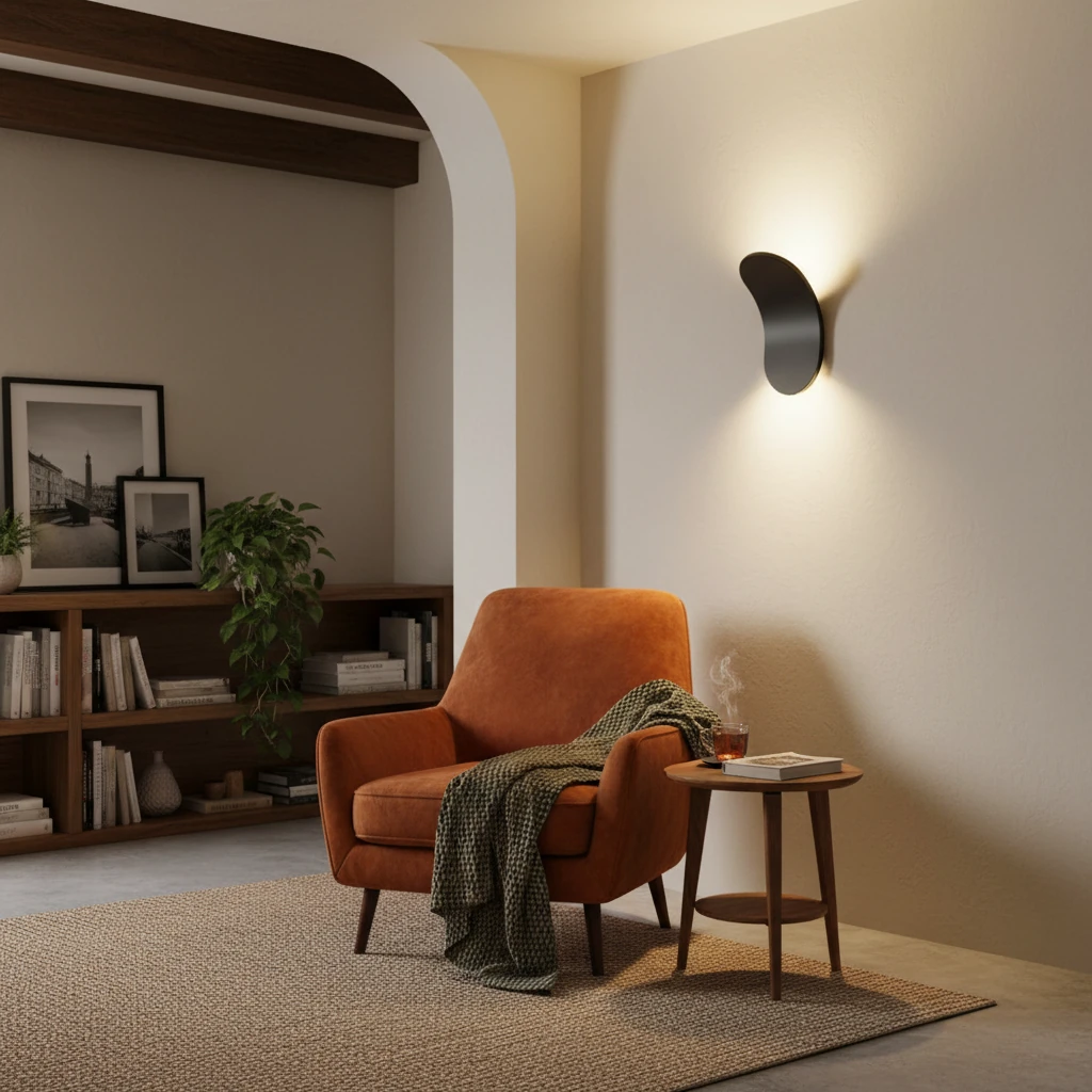 Porseleinen plafondlamp, lifestyle scène