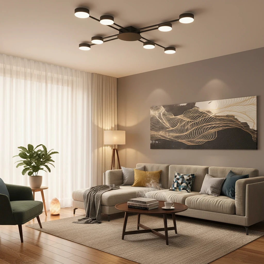 Porcelain flush mount lifestyle scene