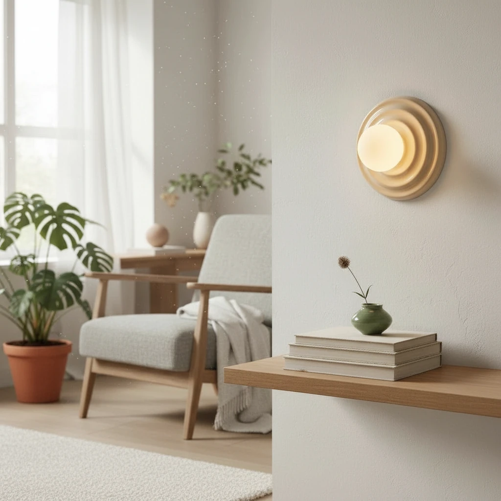 Porcelain flush mount lifestyle scene
