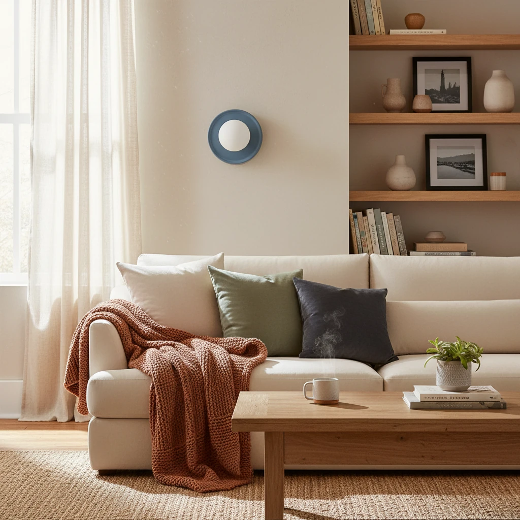 Porcelain flush mount lifestyle scene