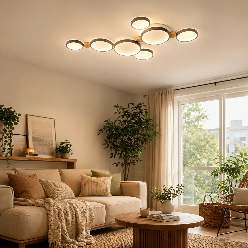 Porcelain flush mount lifestyle scene