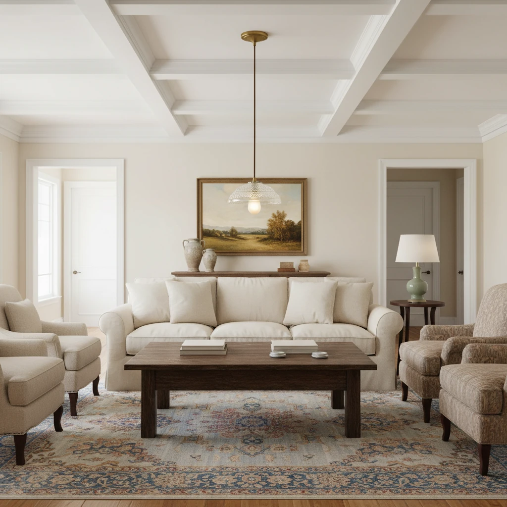 Porcelain flush mount lifestyle scene