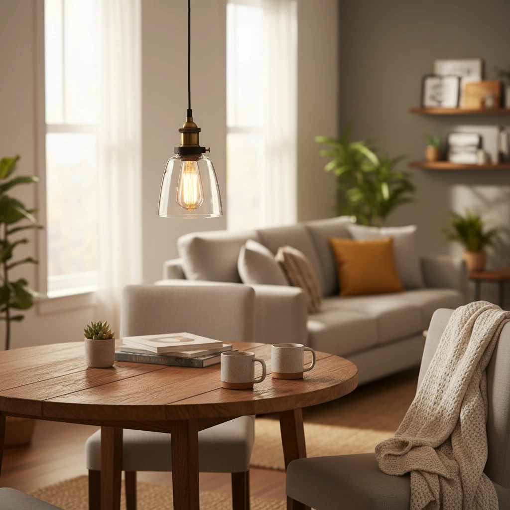 Porcelain flush mount lifestyle scene