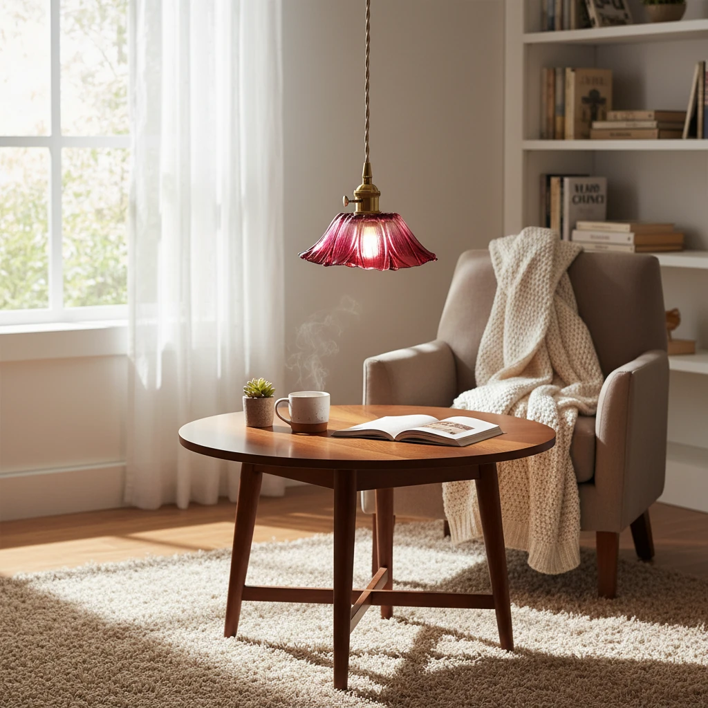 Porcelain flush mount lifestyle scene