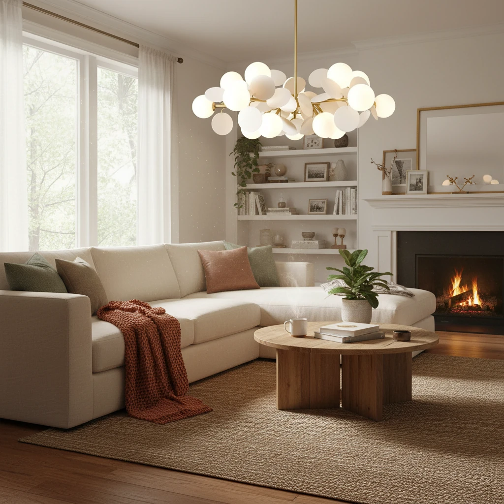 Porcelain flush mount lifestyle scene