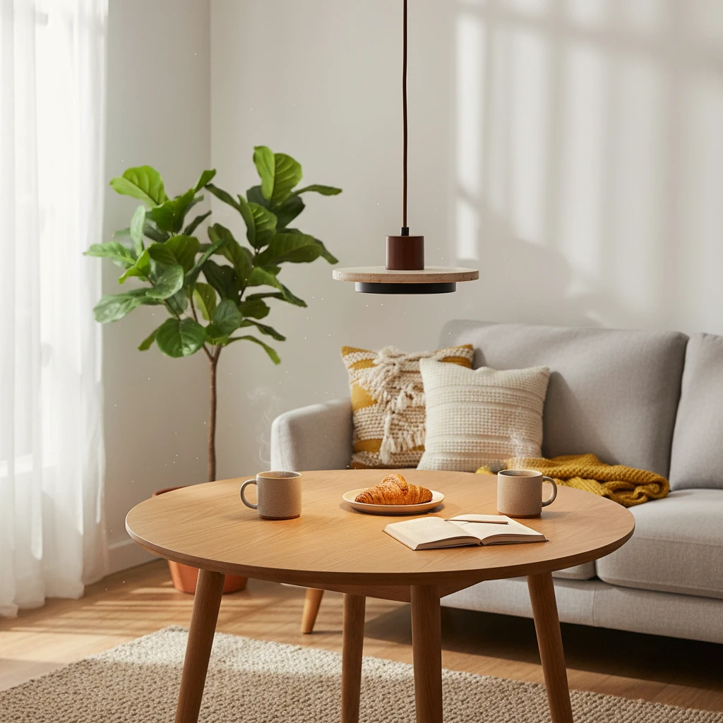 Scène de style de vie avec montage encastré en porcelaine