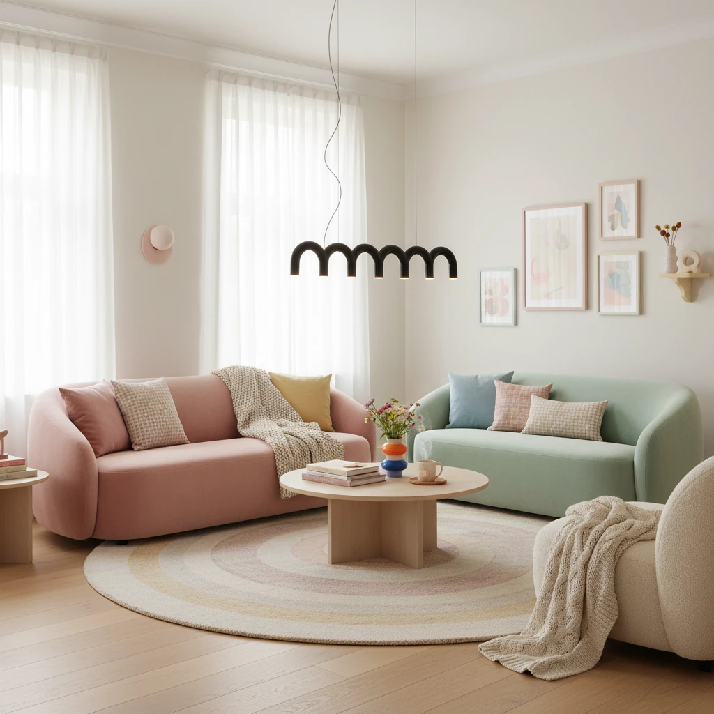 Porcelain flush mount lifestyle scene