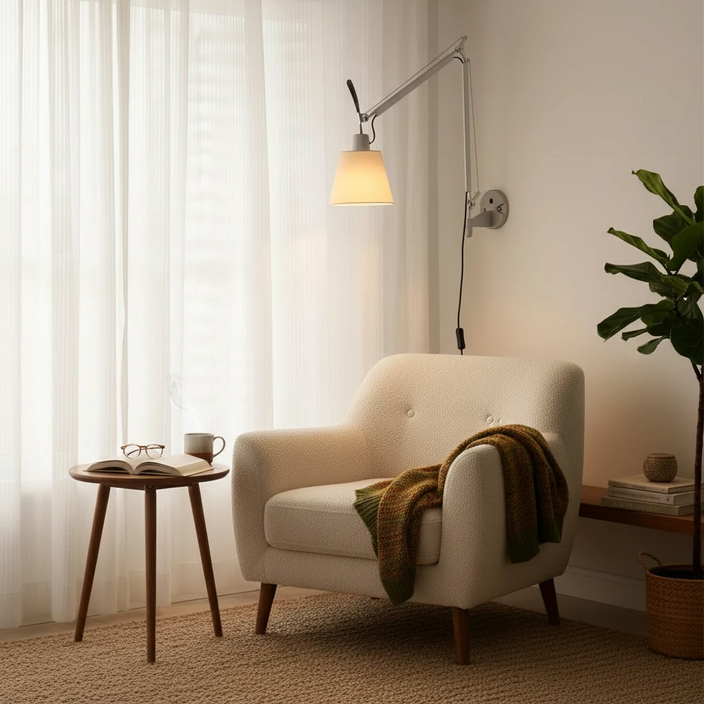 Escena de estilo de vida con montaje empotrado de porcelana