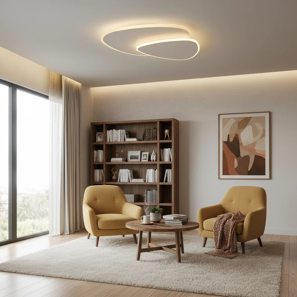 Scène de style de vie avec montage encastré en porcelaine