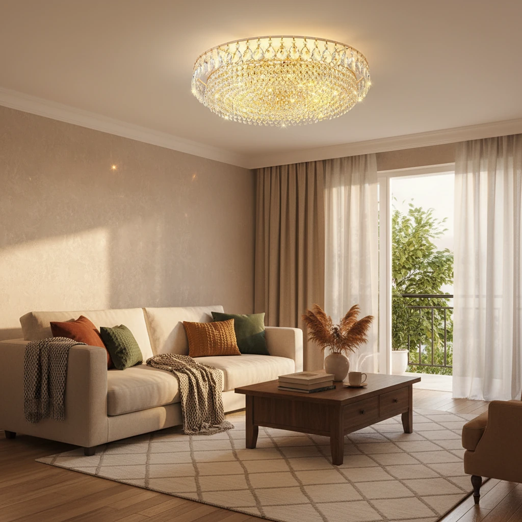 Porcelain flush mount lifestyle scene